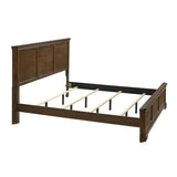 Wood Panel King Bed Set - 6 Pieces with Dresser, Mirror, 2 Nightstands