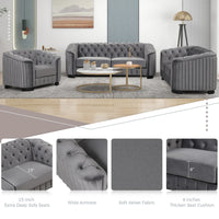 Couches Sofa Sets Including Three Seat Sofa,Loveseat and Single Chair for Living Room Furniture Set