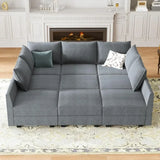 Living Room Sofa Seat Reversible, Oversized Sleeper Sectional Sofa Set