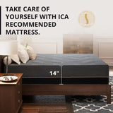 14 inch Firm Queen Mattress, Memory Foam Mattress with Cooling Cover