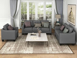 Living Room Furniture Sets, Modern Polyester Blend High Pillow Back Sectional Couch Set
