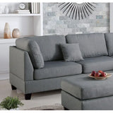 modern style3-piece living room furniture set for 6-8 people,with five pillows and three throw pillows