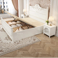 Style Double Bed Modern Elegant White Superking Bed King Size Bedroom Furniture Luxury