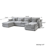 Modular Sectional Sofa for Living Room 160" Cloud Couch