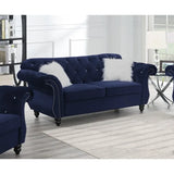 blue sky goose down sofa with pillow, living room furniture, 2-seater