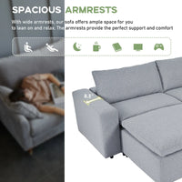 Upholstered Sectional Sofa Set, for Living Room