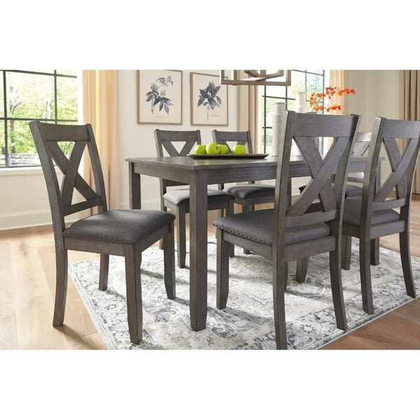 Dining Room Sets, Include Table and 6 Chairs, Gray