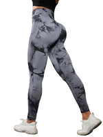 3 Piece Workout Leggings Sets for Women High Waisted Tie Dye Gym Scrunch Butt Lifting Seamless Yoga