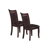 dark brown rectangular modern dining table with butterfly leaf 6x side chairs