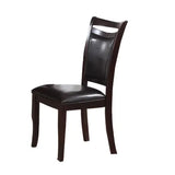 dark brown rectangular modern dining table with butterfly leaf 6x side chairs
