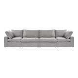 Sectional Sofa with 2 Storage Ottomans 160.6" Down Filled Comfort U Shaped Sofa