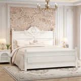 Style Double Bed Modern Elegant White Superking Bed King Size Bedroom Furniture Luxury