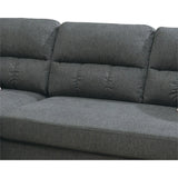 Color Polyfiber Reversible Sectional Sofa Set Chaise Pillows Plush Cushion Couch