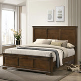 Wood Queen Bed Set with Dresser Mirror Nightstand Chest