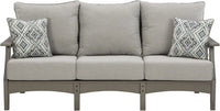 Visola Outdoor HDPE Patio Sofa with Cushion