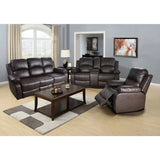 3 Piece Faux Leather Reclining Living Room Set