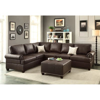 Sectional 2pc Sofa Set Living Room Furniture Reversible L/R Loveseat Wedge Sofa Couch Pillows