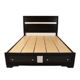 King 6 PC Storage Bedroom Set in Black made with Wood Bedroom Furniture Set