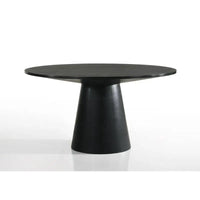 Round Dining Table Set with Pedestal Base & Beige Chairs