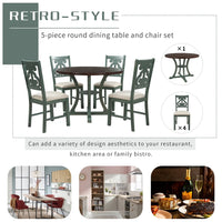 Luxury Dining Table and Chair Set Exquisitely Designed Hollow Chair Back for Dining Room