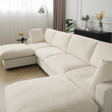 Sectional Sofas Modern Cloud Couch Chenille L-shaped Modular Sectional Sofa for Living Room 3 Seats Couch