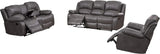 3PC Bonded Leather Reclining Sofa Chair Set Living Room Set Sofa Loveseat Glider Chair