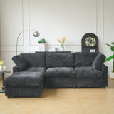 Sectional Sofas Modern Cloud Couch Chenille L-shaped Modular Sectional Sofa for Living Room 3 Seats Couch