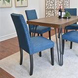 7-Piece Dining Set with Hairpin Table & 6 Chairs in 3 Colors Options – Modern & Stylish Dining