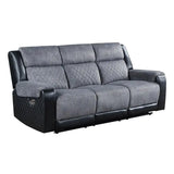 Reclining Sofa and Loveseat Set in Grey