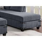 sofa, modern minimalist living room furniture, with footstool