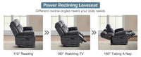 Power Reclining Living Room Set with Adjustable Headrest, Power Reclining Sofa and Loveseat Set with USB