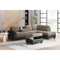 Modern Sectional Sofa with Reversible Chaise, L Shaped Couch Living Room