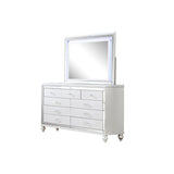 Luxurious DesignVanity Set with side LED lightning made with Wood in Beige，Gold Accent Drawer