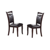 dark brown rectangular modern dining table with butterfly leaf 6x side chairs