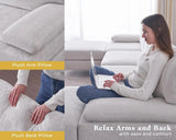 Sectional Couches with Ottomans- 6 Seater, U Shaped Sofa for Living Room, Oversize