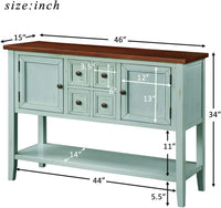 Console Sofa Table Sideboard with Storage Drawers Cabinets and Bottom Shelf for Living Room, Kitchen