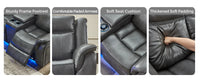 Power Recliner Sectional Sofa Couches With LED Light For Living Room, Reclining Couch Sets