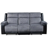Reclining Sofa and Loveseat Set in Grey