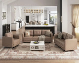 Faux Leather Fabric Modular Sectional Sofa Set with Storage, Armchair Loveseat