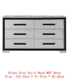 King Bedroom Set – Grey & Black Design