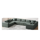 Modular L-Shaped Sectional Sofa Set, Luxury Upholstered Indoor Furniture, Foam-Filled Sofa for Living Room