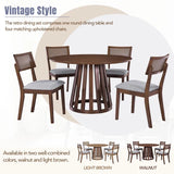 1 Classic Dining Table & 4x Side Chairs,Round Table, Chair