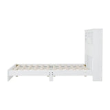 Wooden Bedroom Set with Bed Frame, 2 Nightstands & 1 Dresser in White Finish