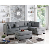 modern style3-piece living room furniture set for 6-8 people,with five pillows and three throw pillows