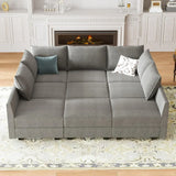 Living Room Sofa Seat Reversible, Oversized Sleeper Sectional Sofa Set