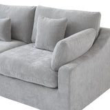 Cloud Couch 120''  Modern Sectional Sofa for Living Room Down Filled Couch with Ottoman U Shaped 5 Seater