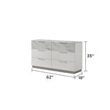 5-Piece Two-Tone High-Gloss Marble & Lacquer Storage Set with LED Lighting,