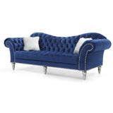 sofa, modern style button down plush sofa, three seater sofa with armchair