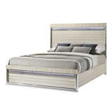 Leonor Gray Modern 5-Piece Bedroom Set with Wood Finish and LED Lighting
