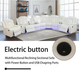 Living Room Furniture Reclining Sectional Sofa, Living Room Power Recliner Adjustable Sofa, Loveseat Chair